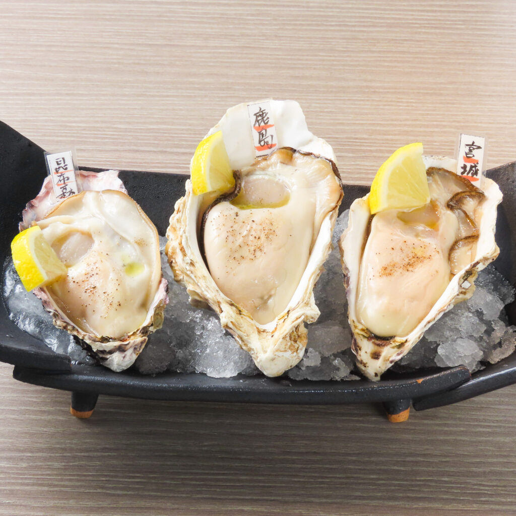牡蠣の盛り合わせ