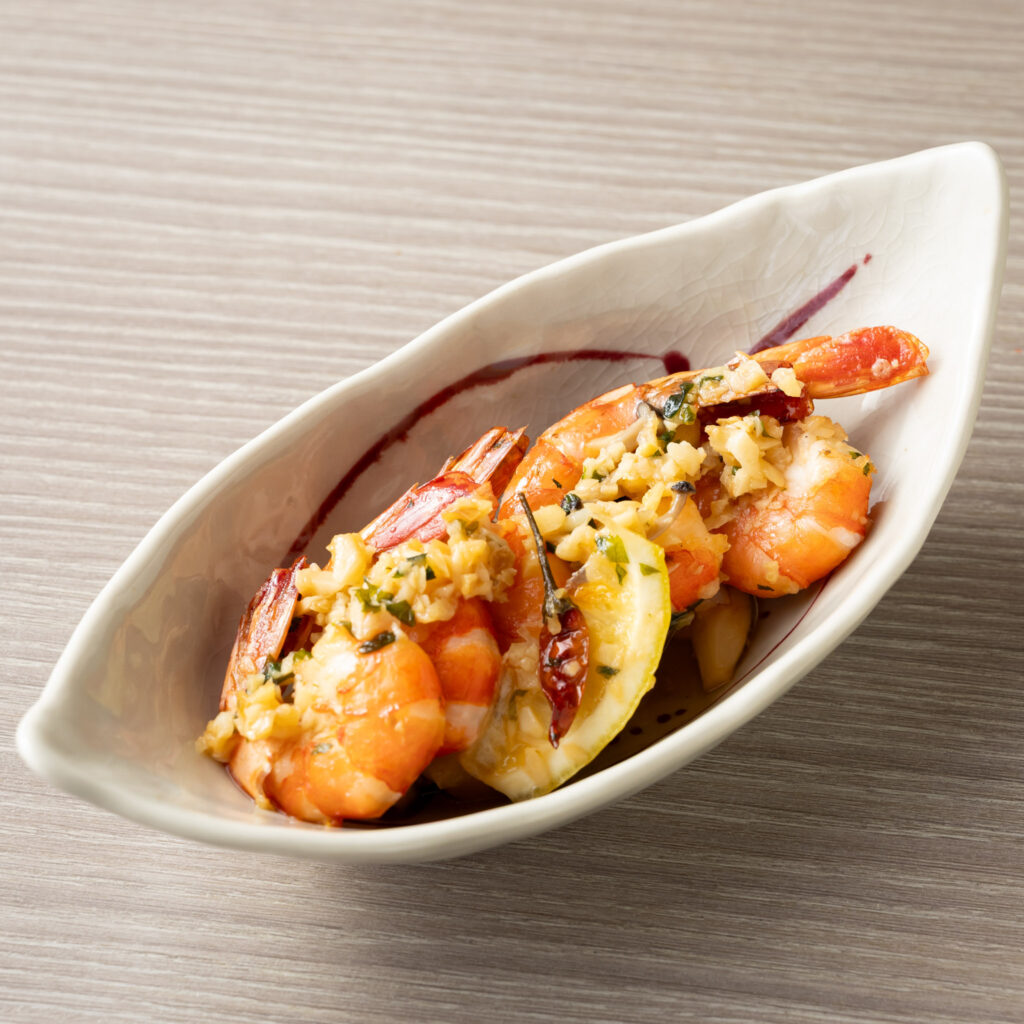 香草香るガーリックシュリンプ