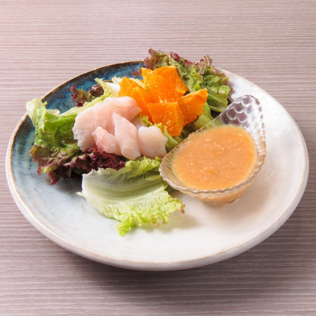 オレンジと鯛の旨すぎるサラダ 〜自家製レモンドレッシング〜