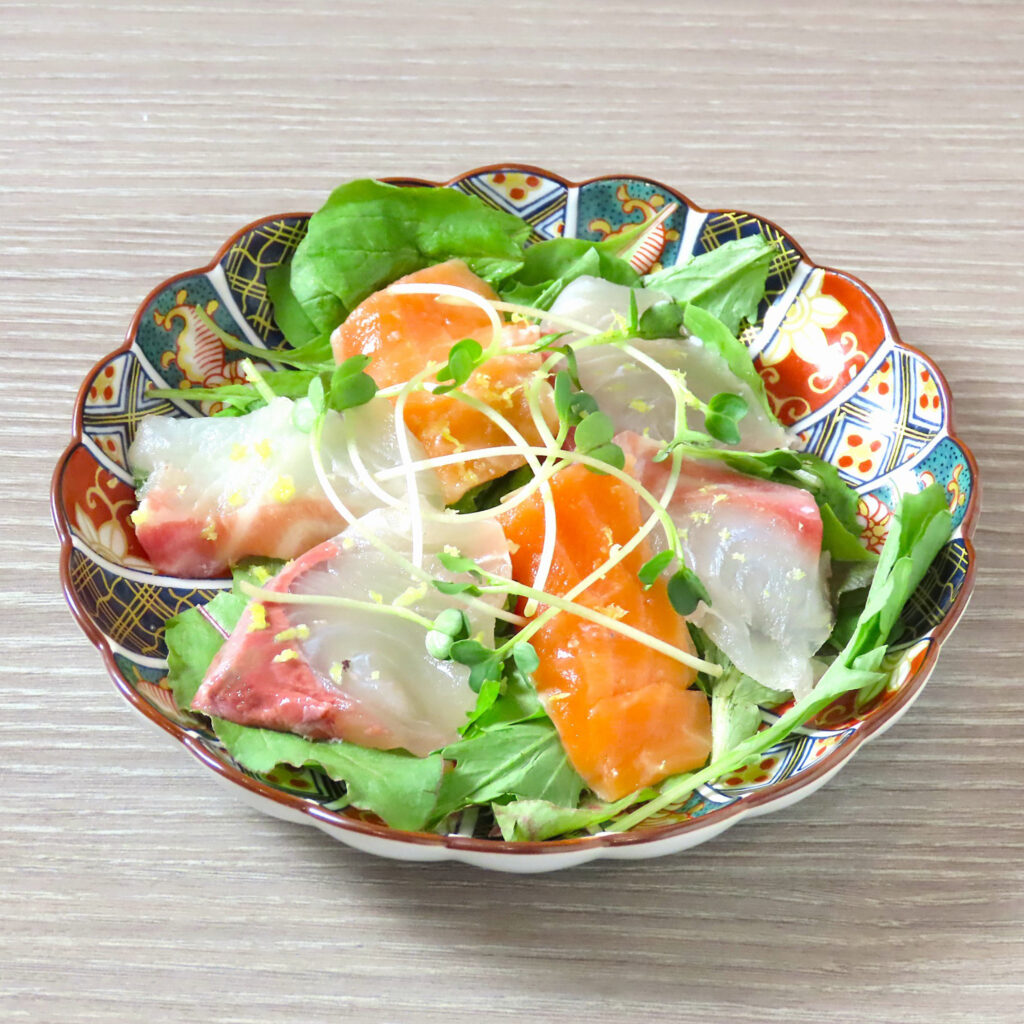 レモンピール香る３種の鮮魚カルパッチョ